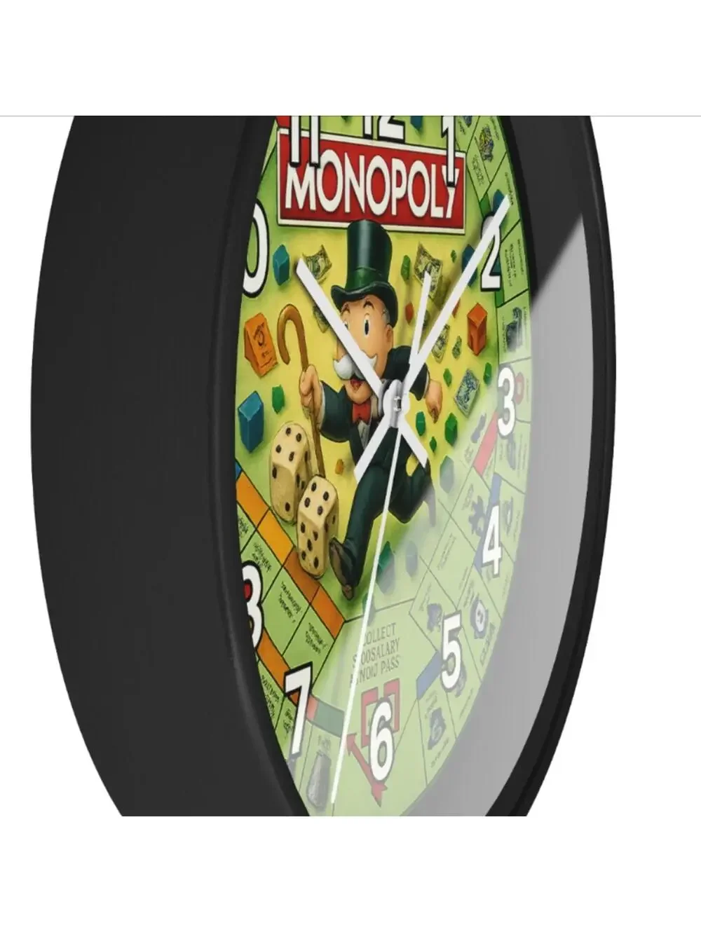 Monopoly Game Board Glow in The Dark Wall Clock New in Box